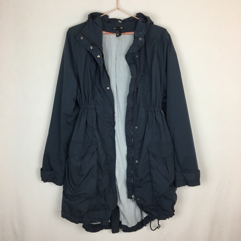 H&M MAMA Maternity Hooded Drawstring Zip Jacket